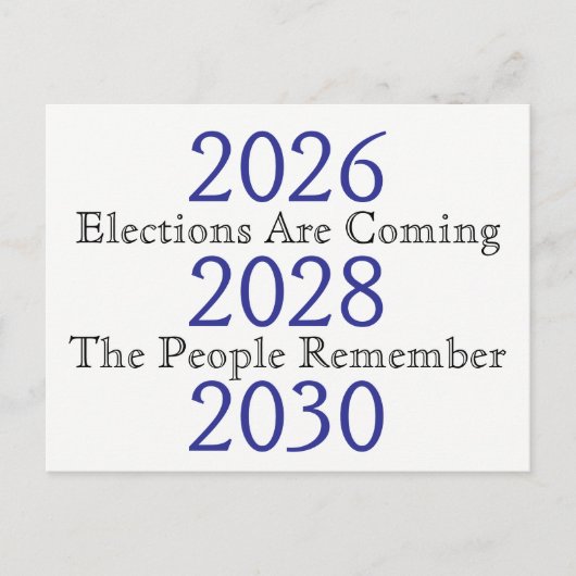 選挙は来国民の記憶に残る ポストカード (正面)