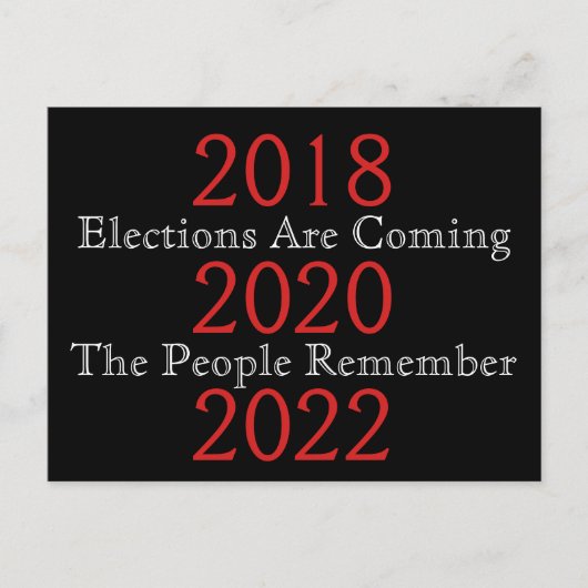 選挙は来国民の記憶に残る ポストカード (正面)
