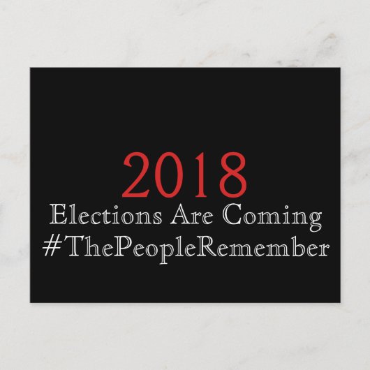 選挙は来国民の記憶に残る ポストカード (正面)