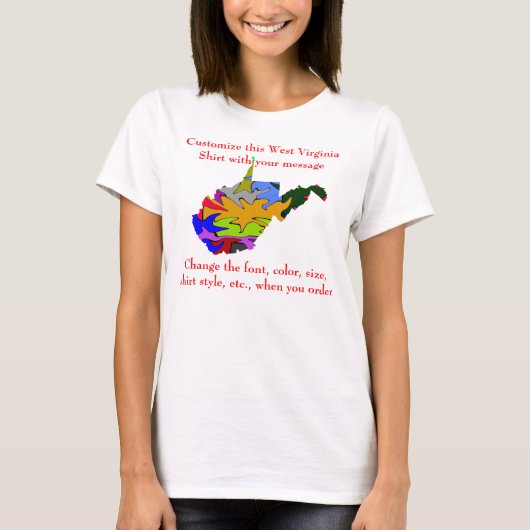 選挙または他のウェストヴァージニアのワイシャツのカスタム Tシャツ (正面)