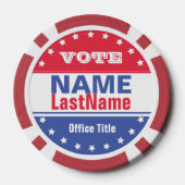 選挙カスタムの選挙運動テンプレート ポーカーチップ (裏面)