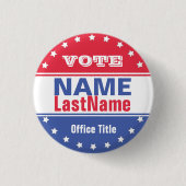 選挙カスタムの選挙運動テンプレート 缶バッジ (正面)