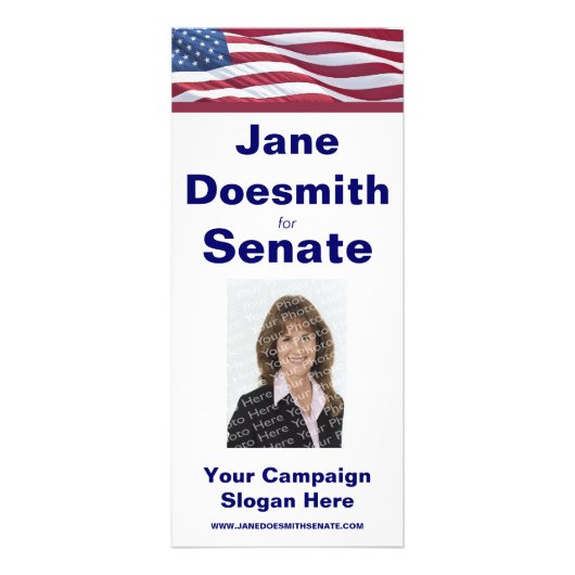 選挙キャンペーンラックカードテンプレート ラックカード (正面)