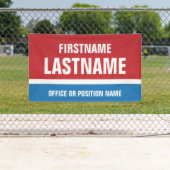 選挙キャンペーン赤白青 横断幕 (インサイチュ)