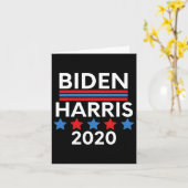 選挙ジョーバイデン氏カマラハリスレッドホワイトとブルー カード (黄色い花)