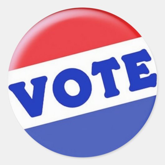 選挙ステッカー ラウンドシール (正面)