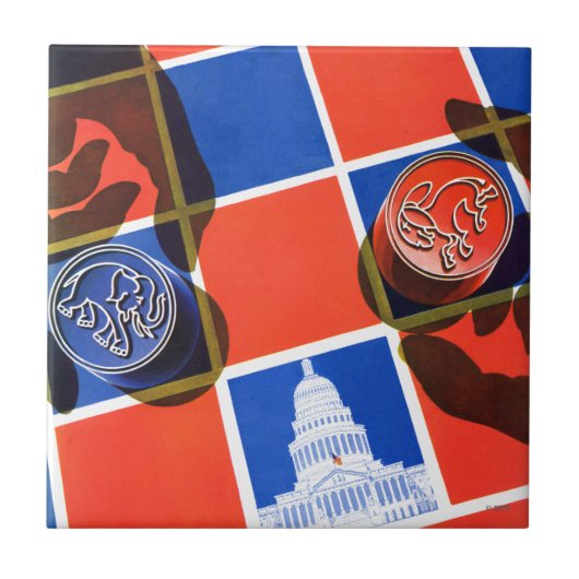 選挙チェッカーボード タイル (正面)