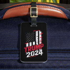 選挙トランプ2024米国ヴィンテージ国旗 ラゲッジタグ