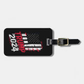 選挙トランプ2024米国ヴィンテージ国旗 ラゲッジタグ (正面横)