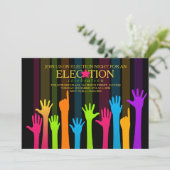 選挙ナイト投票数パーティの招待状 招待状 (スタンド正面)