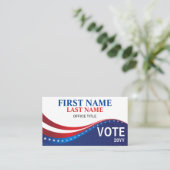 選挙パーソナライズされた選挙運動名刺 名刺 (スタンド正面)