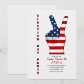 選挙パーティの招待状 招待状 (正面/裏面)