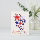 選挙パーティー招待状 招待状 (スタンド正面)