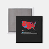 選挙マップ2024アメリカ合衆国ダンボン マグネット (正面/裏面)
