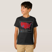 選挙マップ2024アメリカ合衆国ダンボン Tシャツ (正面フル)