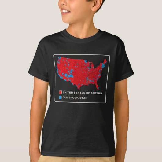 選挙マップ2024アメリカ合衆国ダンボン Tシャツ (正面)