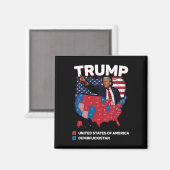 選挙マップ2024米国ダンビスト マグネット (正面/裏面)