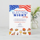 選挙モダン夜パーティーバーガーズビール&バルロット 招待状 (スタンド正面)