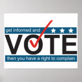 選挙ユーモアのポスタおもしろいーアートに文句を言う投票 ポスター (正面)