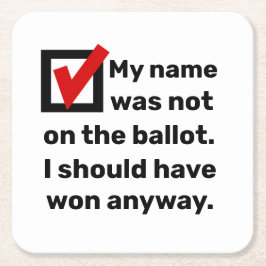 選挙ユーモア2024 スクエアペーパーコースター