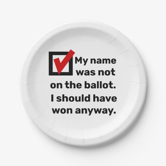 選挙ユーモア2024 ペーパープレート (正面)