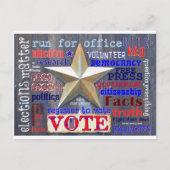 選挙事項投票 |ブルービーチソング™はがき ポストカード (正面)