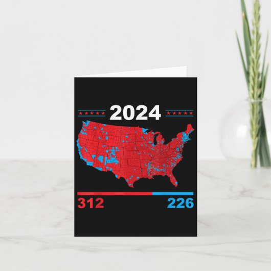 選挙人地図トランプ312赤2024選挙結果 カード (正面)