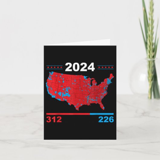 選挙人地図トランプ312赤2024選挙結果 カード (正面)