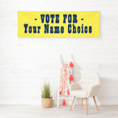 選挙候補者の投票 横断幕 (インサイチュ)