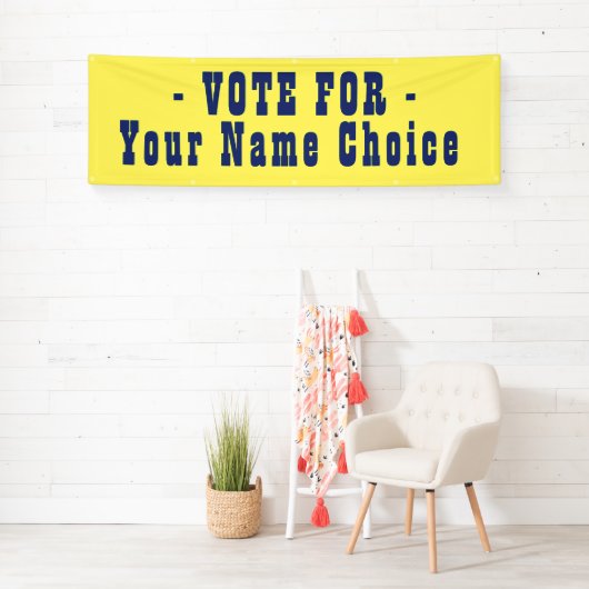 選挙候補者の投票 横断幕 (インサイチュ)