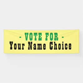 選挙候補者バナーの投票 横断幕