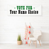 選挙候補者バナーの投票 横断幕 (インサイチュ)