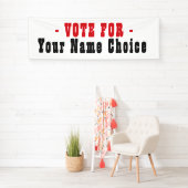 選挙候補者バナーの投票 横断幕 (インサイチュ)