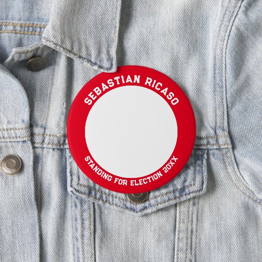選挙写真のパーソナライズされた候補 缶バッジ (インサイチュ)