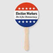 選挙労働者は民主主義のためにそれをする ハンドファン (裏面)