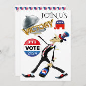 選挙勝利の共和党バージョンの提供 招待状 (正面/裏面)