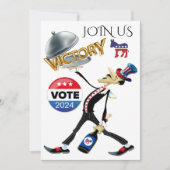 選挙勝利の民主党版の提供 招待状 (正面)