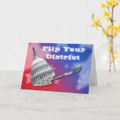 選挙区の投票を反転2026 カード (黄色い花)