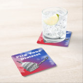 選挙区の投票を反転2026 スクエアペーパーコースター (インサイチュ)