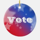 選挙区の投票を反転2026 セラミックオーナメント (裏面)