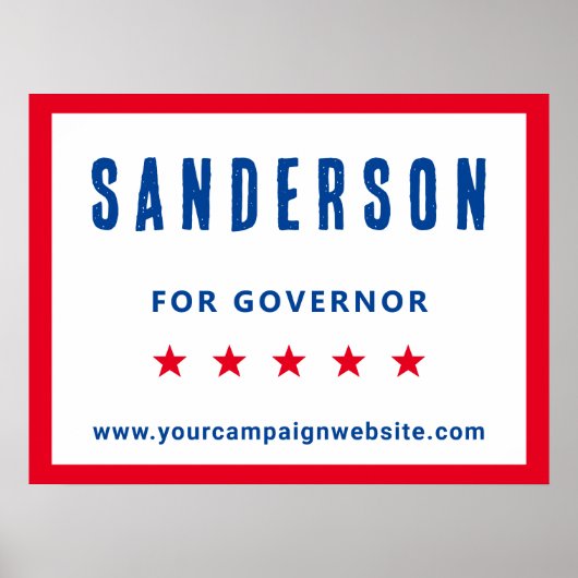 選挙名赤白青選挙 ポスター (正面)