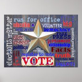 選挙問題。投票！ワードアート™ポスター ポスター