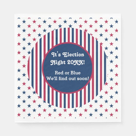 選挙夜パーティーお祝い2024愛国心 スタンダードランチョンナプキン (正面)