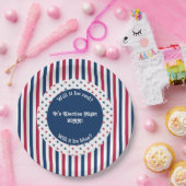 選挙夜パーティーお祝い2024 ペーパープレート (パーティー)