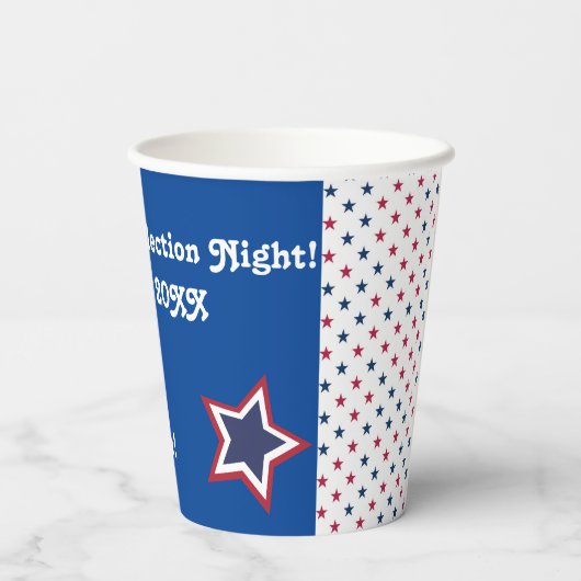 選挙夜パーティー2024赤または青の応援 紙コップ (裏面)