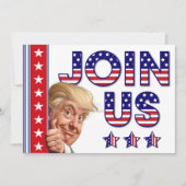 選挙大統領のお祝い 招待状 (正面)