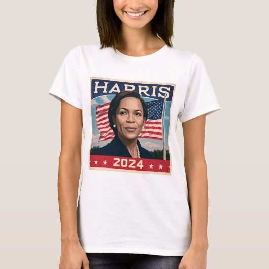 選挙大統領の2024年男女Tシャツ Tシャツ (正面)