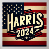 選挙大統領のHARRIS WALZ 2024ポスター ポスター (正面)