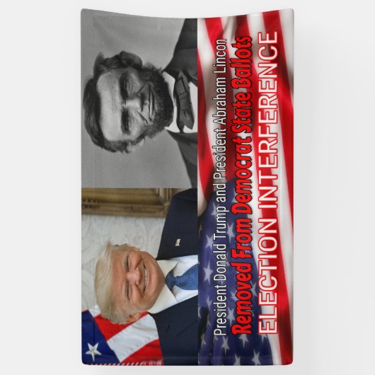 選挙干渉 横断幕 (縦)