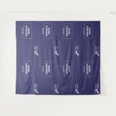 選挙年の投票チェックマークステップ繰り返し背景 タペストリー (正面(横))